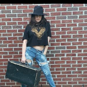 Rock band crop Freebird t-Shirt S-L